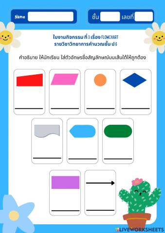 รายวิชาวิทยาการคำนวณชั้น ป.6