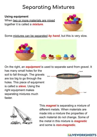 Mixtures and Separating Mixtures