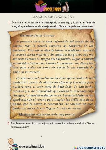 Lengua. Ortografía I