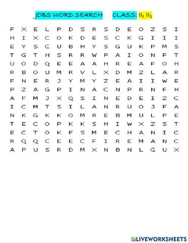 Jobs word search