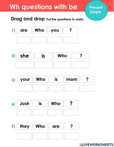 Wh questions with Who Present simple