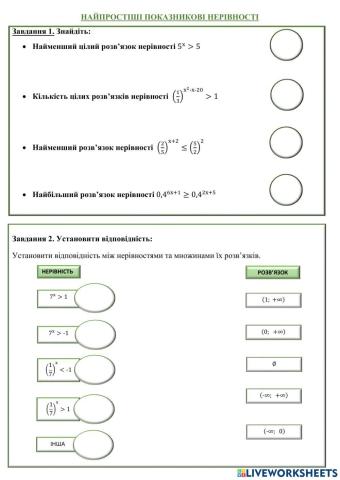 Найпростіші показникові нерівності