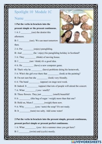 Spotlight 10, module 1C