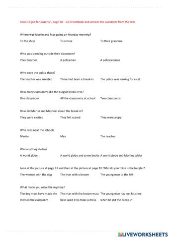 A job for experts - explore 5