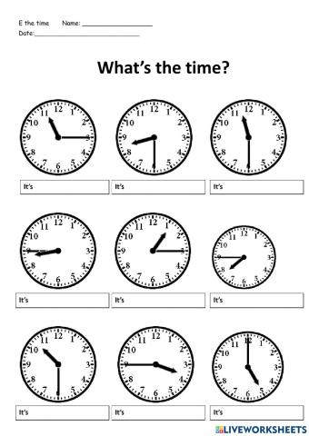 What’s the time?