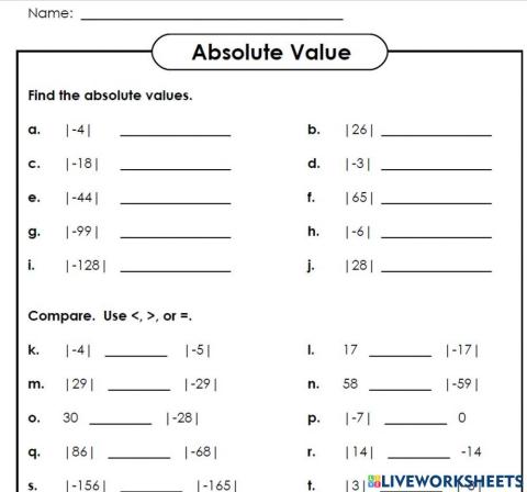 Absolute value 2
