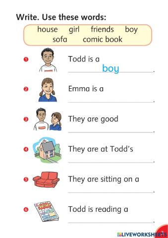 E3 reading homework Super Sam 1-10