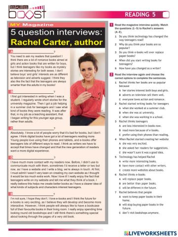 5 question interviews: Rachel Carter, author
