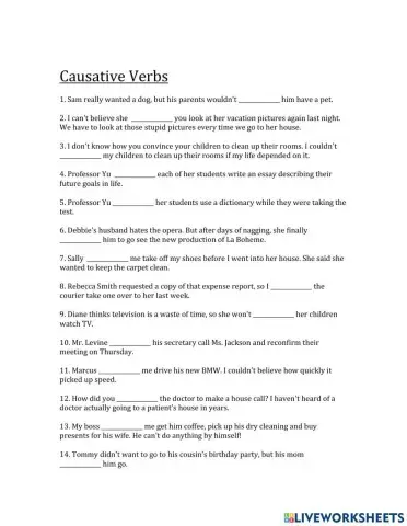Causative Verbs