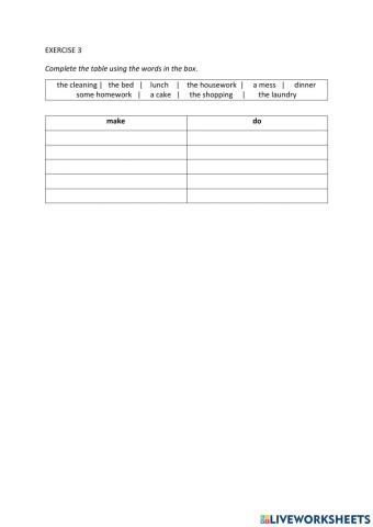 IE0, Unit 1 Vocabulary Grammar, Exercise 3
