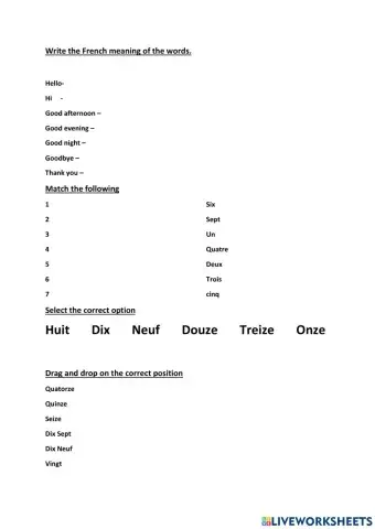 French test for Aarav