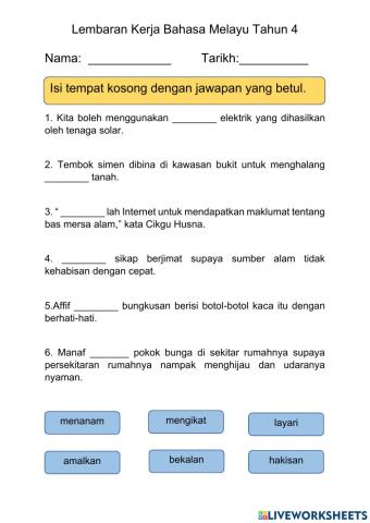 Bahasa Melayu Tahun 4