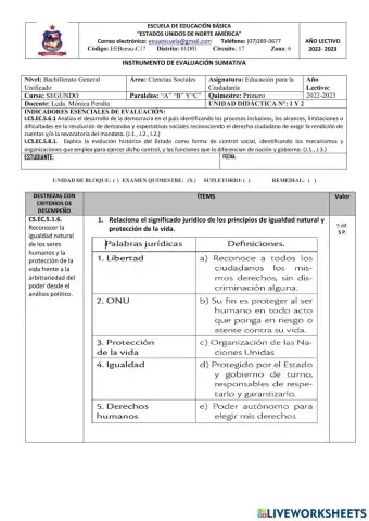 examen supletorio CIUDADANIA