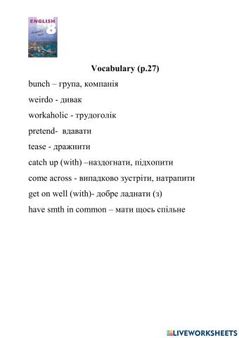 Vocabulary