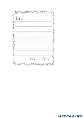 Writing a letter - Template