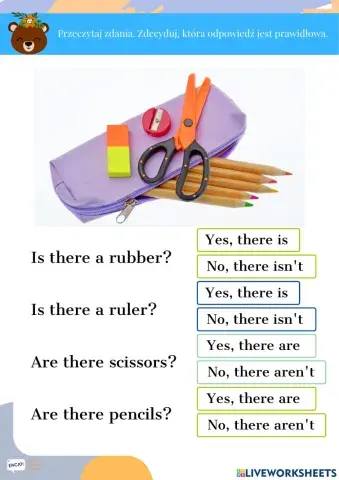 School objects. IW1 unit 1