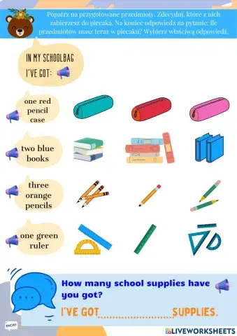 School objects. IW1 unit 1