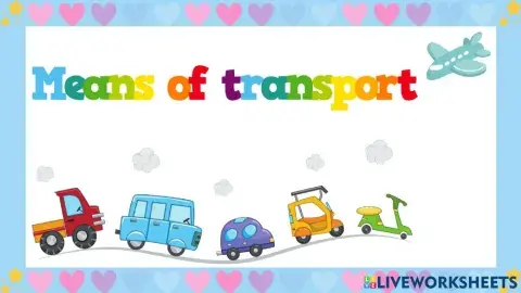 Listen and repeat: Means of transport