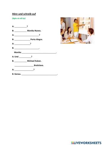 A1 Lek1 Hören und Sprechen Ü6