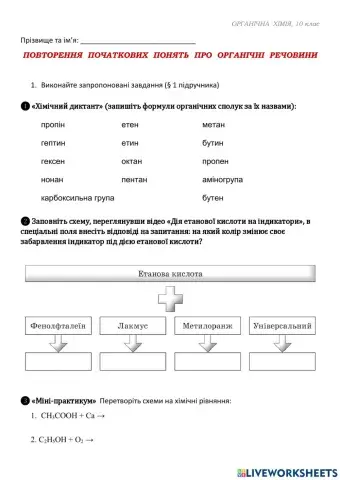 Класифікація органічних речовин