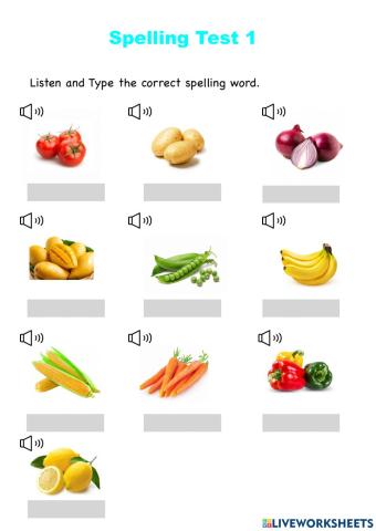 Fruits and vegetables