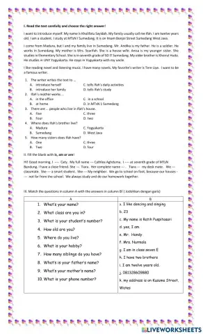 Introducing yourself