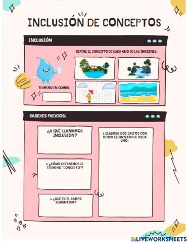 Inclusión de conceptos