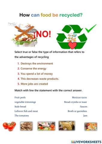 How can food be recycled?