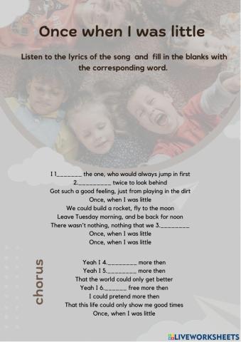 Once when I was little