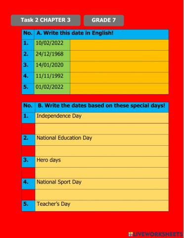 Task 2 Chapter 3 Grade 7