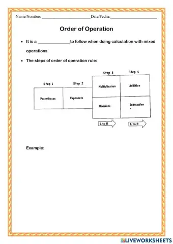 WCMFR-Order of Operation