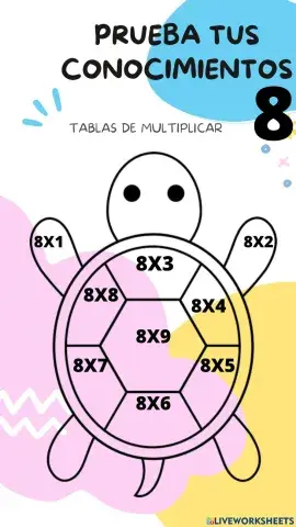 Tabla de Multiplicar 8