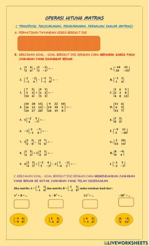 Operasi hitung matriks 1