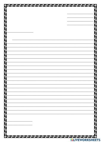 Friendly Letter Template