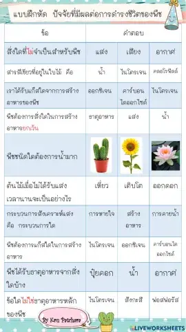 ศึกษาชีวิตพืช