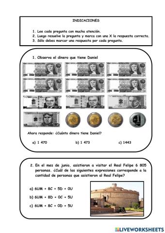 Evaluación tipo ece 4°