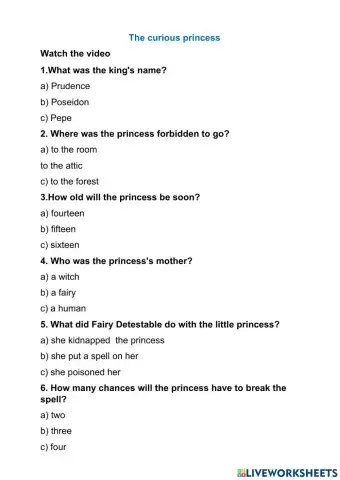 The curious princess