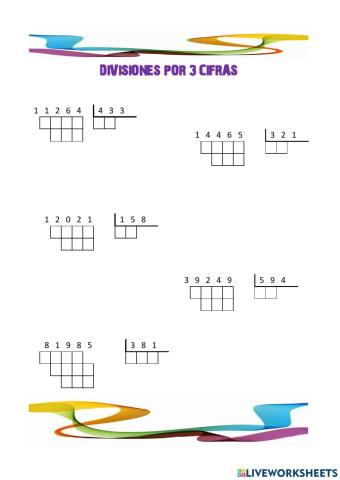 División 3 cifras