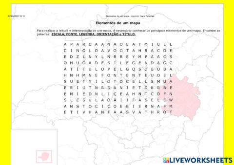 Elementos de um mapa