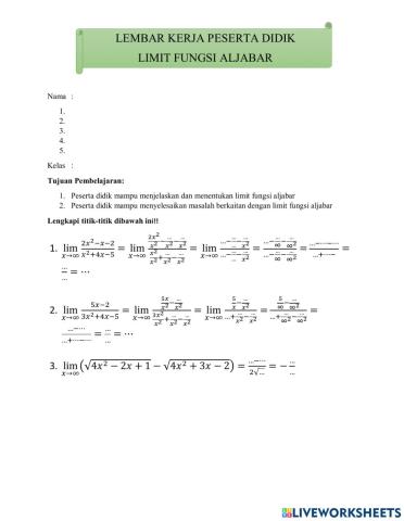 LKPD Limit Tak Hingga
