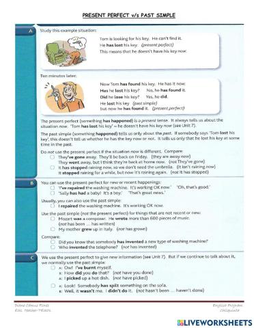 Present perfect and past simple