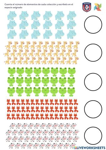 Contando animales hasta el 50