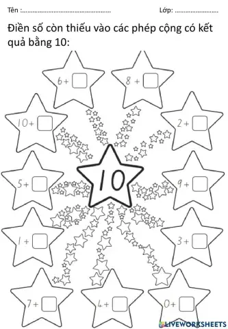 Phep cong co ket qua 10