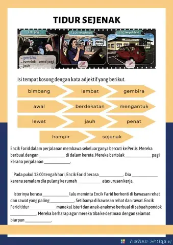 Kata Adjektif Tahun 5