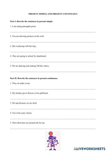 Present Simple vs. Present Continuous