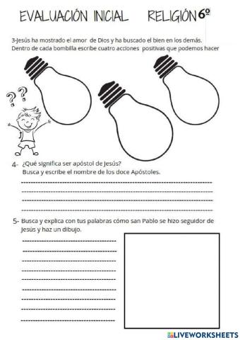 Evaluacion inicial 6º