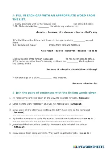 Linkers and Connectors