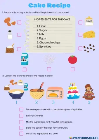 Cake recipe
