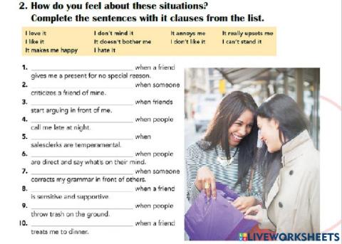 It clauses + adverbial clauses with when