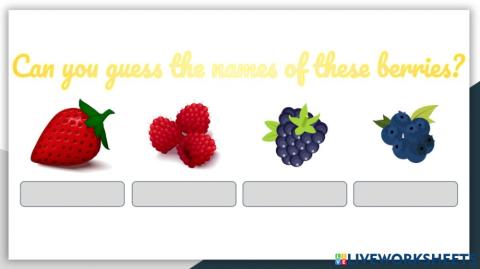 Berries - Learning Food Names